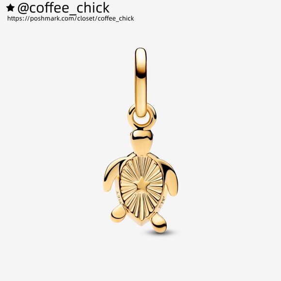 Pandora Green Turtle Mini Dangle Charm - Picture 2 of 5